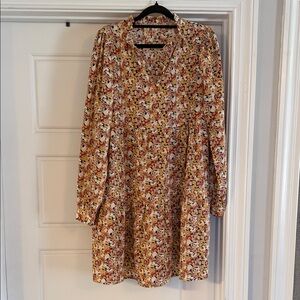 Floral Print Long Sleeve Dress